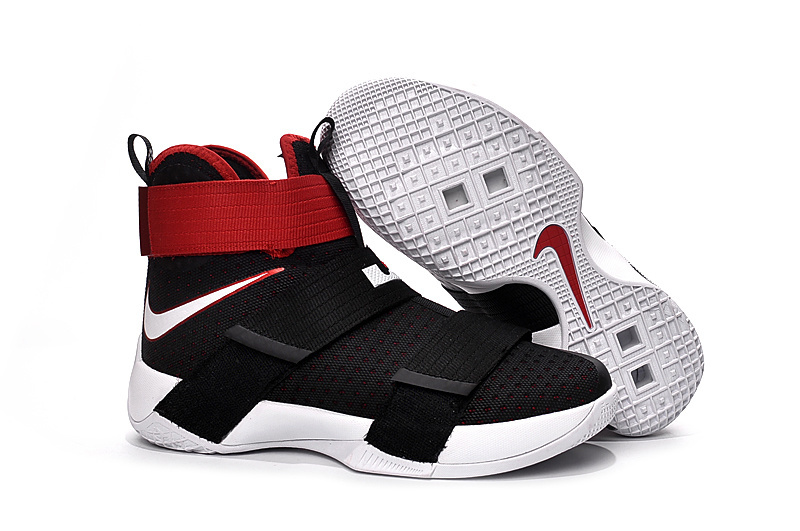 Nike Lebron Solider 10 Black White Red Shoes